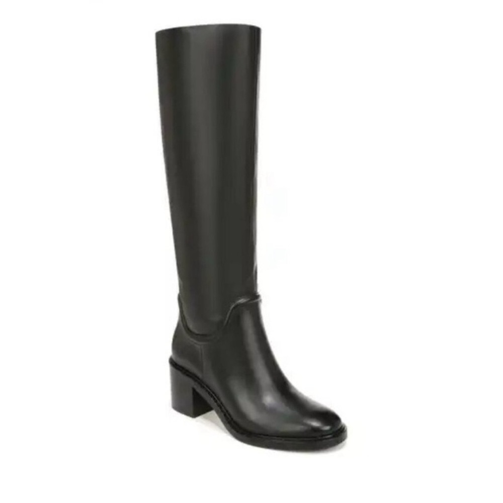 Vince Fabian Black Leather Tall Knee Boots 36=6US